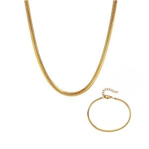 Gold Chain Necklace Set